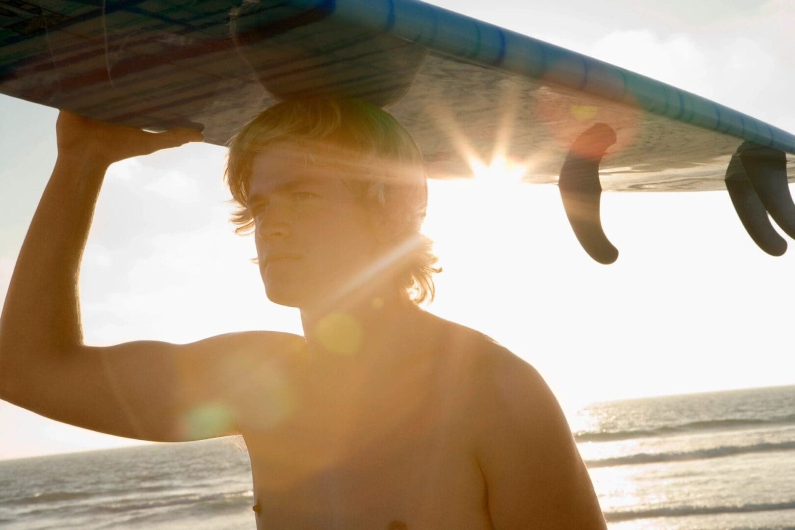 Surfer with Board over head